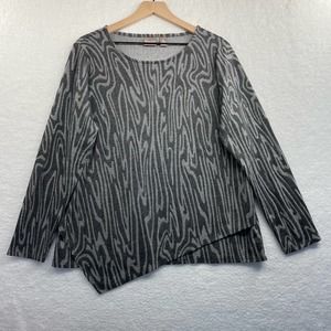 Chico's Gray Long Sleeve Top